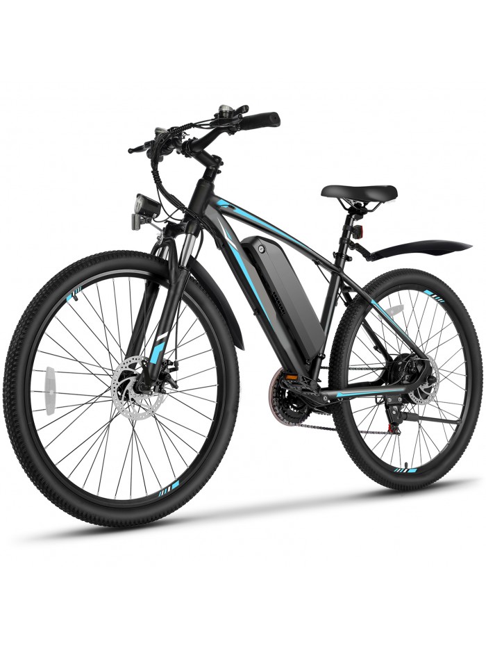 Elifine 500W Electric Bike for Adults, 27.5" Electric Commuter Bicycle, 48V 10.4Ah Battery UL2849 Ebike with 5 Riding Modes, 22mph Aluminum Alloy Mountain Electric Bike Shimano 21-Speed Blue