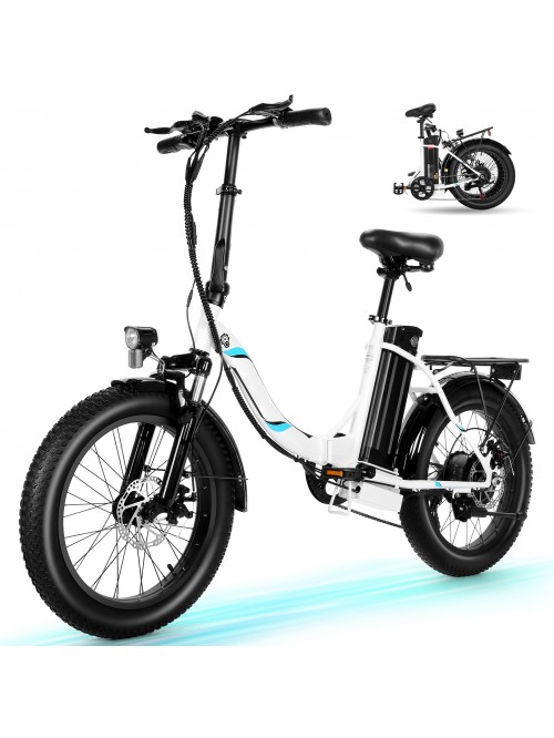 Elifine 500W Foldable Electric Bike, 20