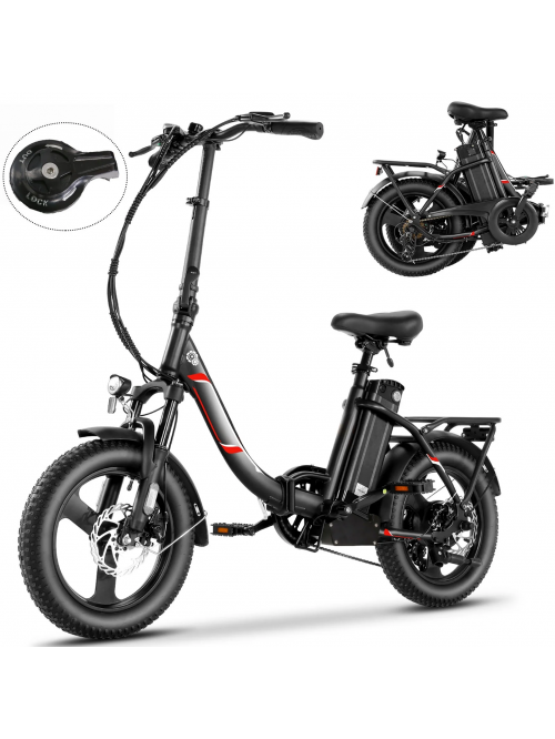 Elifine 350W Electric Bike for Adults, 16