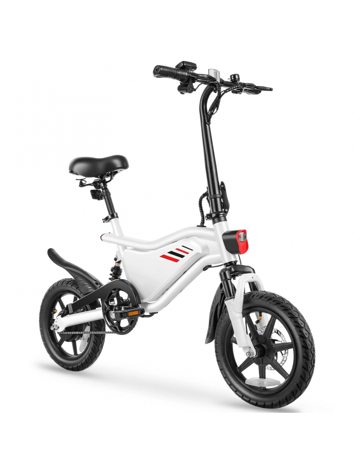  Elifine Peak 500W Foldable Electric Bike for Adults, 48V 374.4Wh City Ebike, Full Suspensions, LCD, 19.8Mph Commtur E-Bike, 14" Small E-Bike, Electric Cycle UL 2849