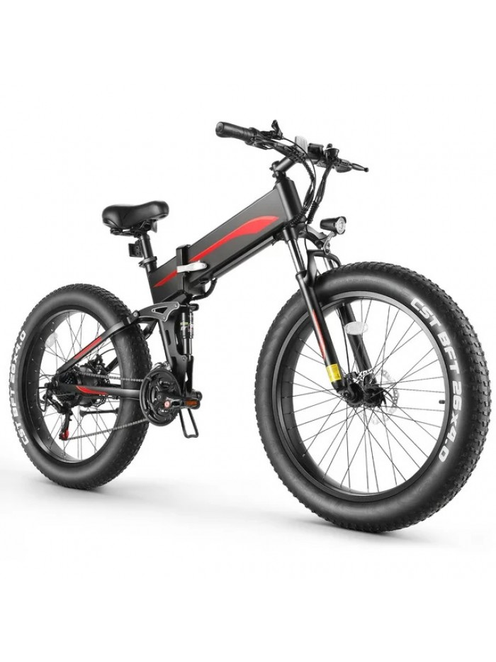 26" 4.0 Fat Tire Electric Bike for Adults, 500W Adults E Bike, 48V 10Ah Removable Li-Ion Battery, Professional